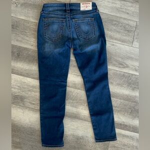 True Religion Women’s Curvy Capri Skinny Jeans.